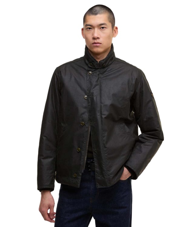 Men's Barbour International Mayburn Waxed Jacket - Sage