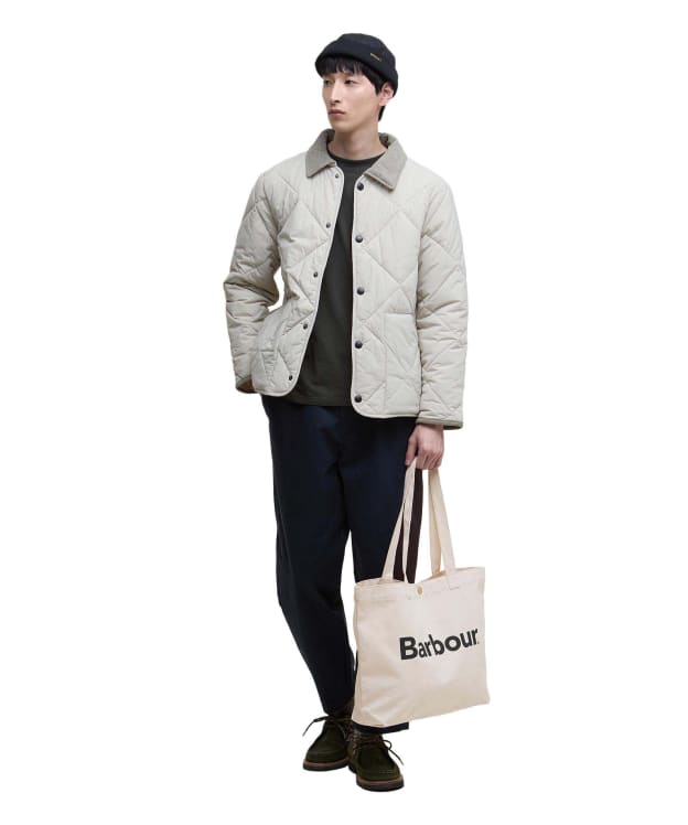 Barbour Logo Tote Bag - Ecru / Navy