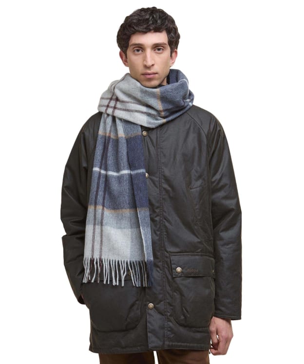 Barbour Carrbridge Tartan Scarf - Grey Midnight Tartan