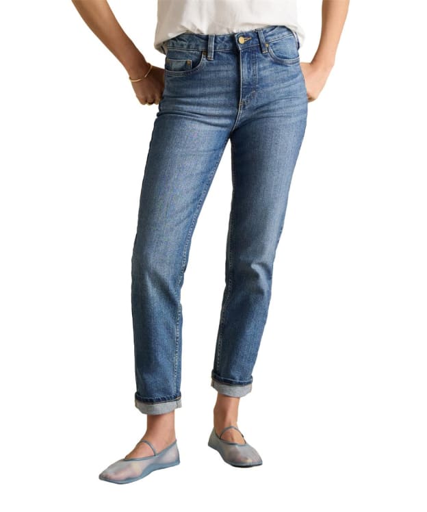 Women's Joules Slim Straight Jeans - Mid Indigo