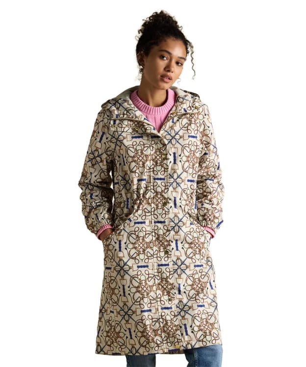 Women's Joules Holkham Waterproof Packable Raincoat - Stone