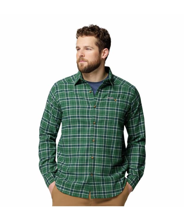 Men's Columbia Cornell Woods Flannel Long Sleeve Shirt - Rain Forest Quad Check