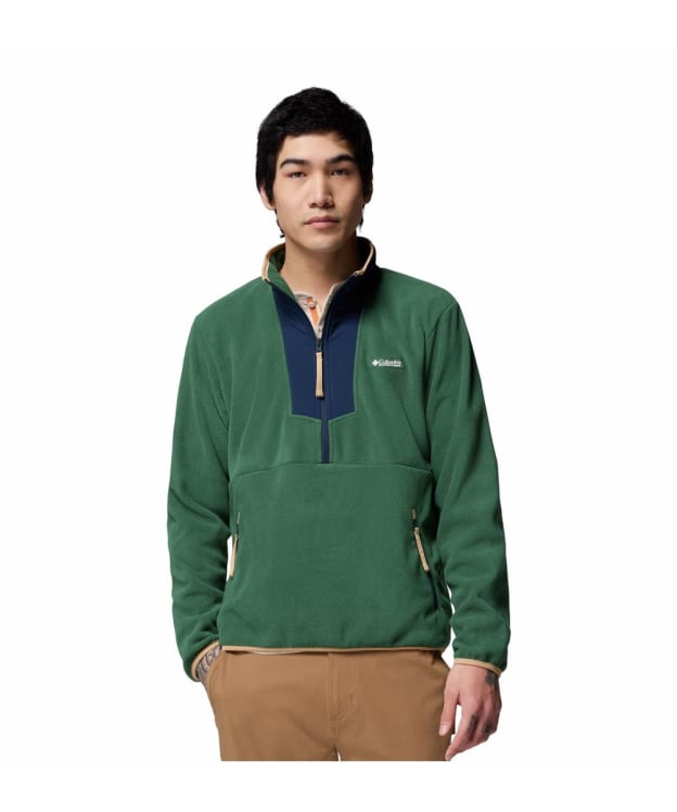 Men's Columbia Sequoia Grove™ Half Zip Fleece - Rain Forest / Collegiate Navy