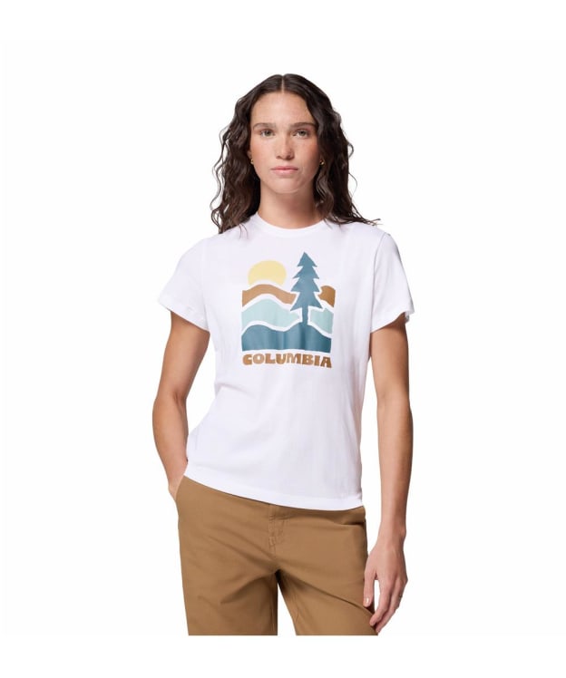 Women's Columbia Ruby Springs™ Graphic Fitted Short Sleeve Tee - White