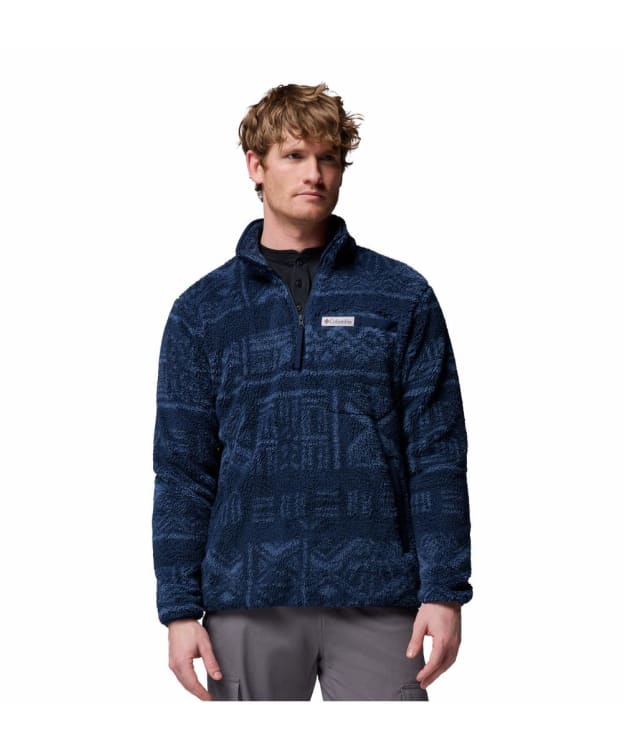 Men's Columbia Rugged Ridge™ High Pile Half Zip Fleece - Collegiate Navy Deschutes Days