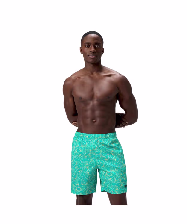 Men's Speedo XPRESS LITE Allover 18" Watershort - Turquoise Gem
