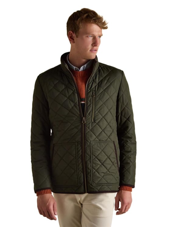 Men's Joules Maynard Diamond Quilted Jacket - Green
