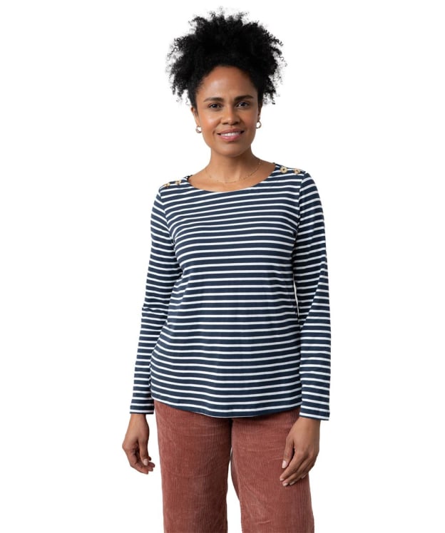 Women's Lily & Me Riverside Striped Top - Navy