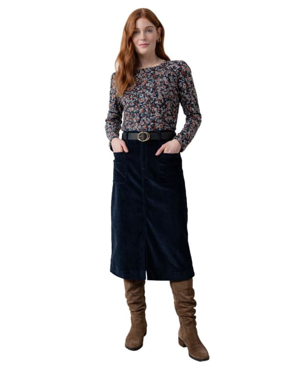 Women's Lily & Me Penrose Cord Skirt - Navy