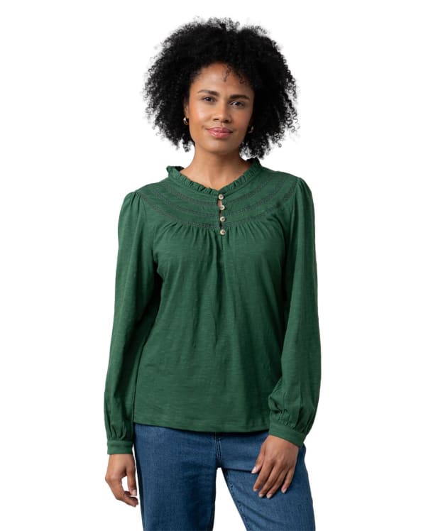 Women’s Lily & Me Luna Plain Blouse - Pine Green