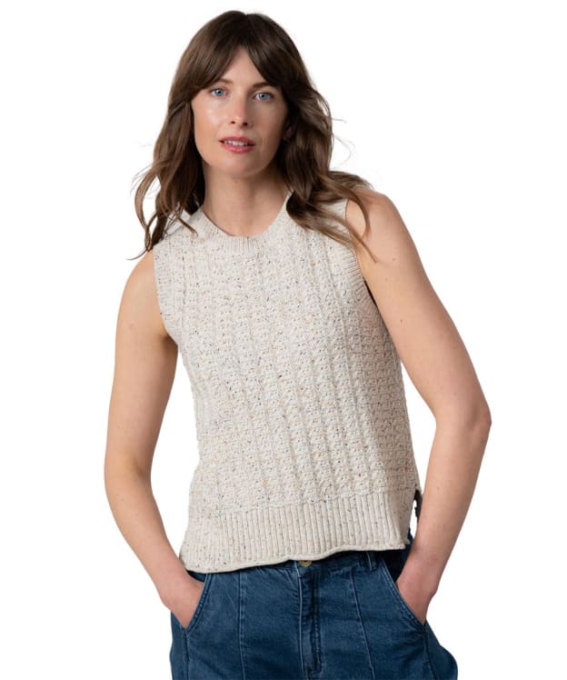Women's Lily & Me Eva Fleck Knit Tank Top - Ecru