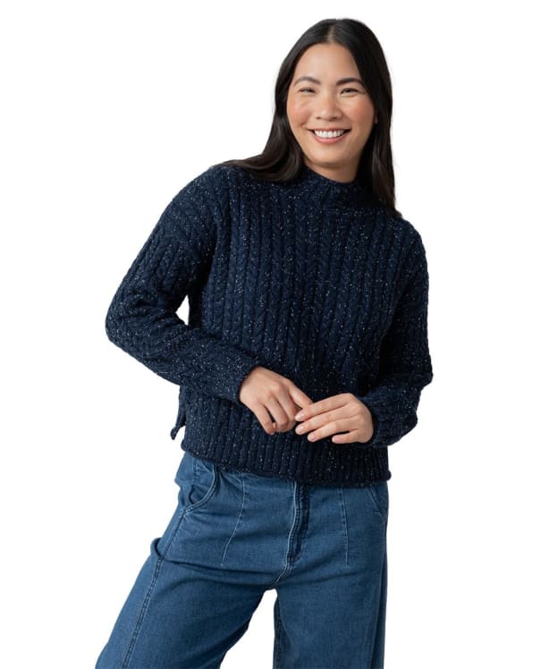 Women's Lily & Me Elspeth Fleck Knit Jumper - Navy