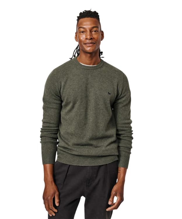 Men's Aubin Westbourne Merino Crew Sweater - Dark Khaki