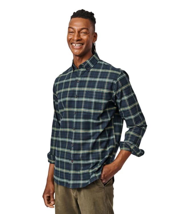 Men's Aubin Aldridge Oxford Button Down Check Shirt - Navy Check