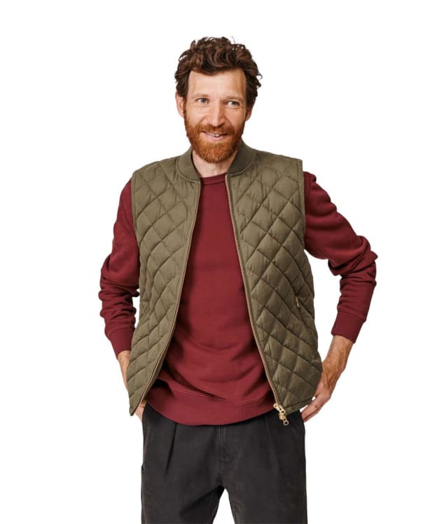Men's Aubin Anwick Quilted Gilet - Washed Khaki