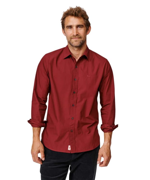 Men's Aubin Chase Poplin Shirt - Bordeaux