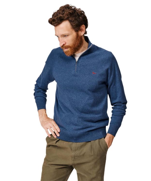 Men's Aubin Bonby Zip Neck Sweater - Marine