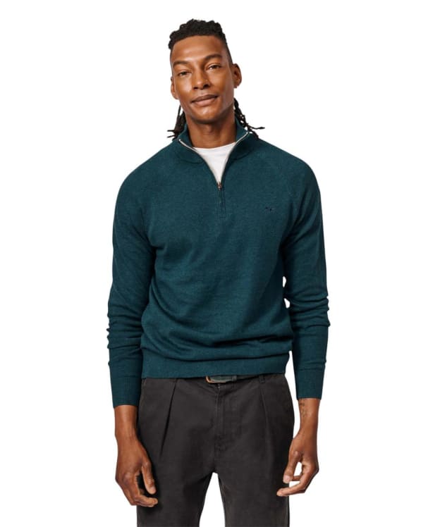 Men's Aubin Bonby Zip Neck Sweater - Dark Green