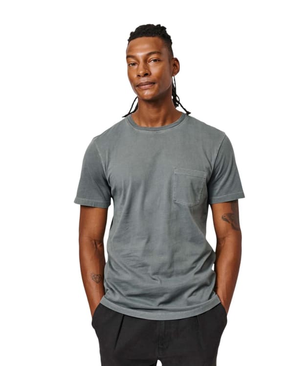 Men's Aubin Hareby Garment Dyed Pocket T-Shirt - Charcoal