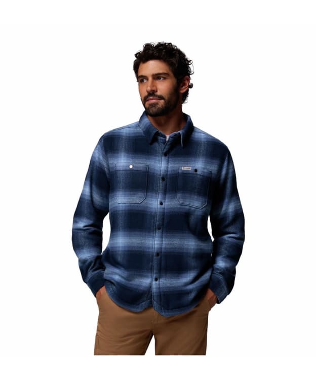 Men's Columbia Windward™ II Sherpa Shirt Jacket - Collegiate Navy Blurred Ombre