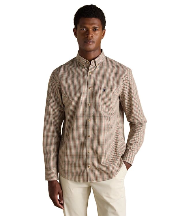 Men's Joules Classic Check Poplin Gingham Shirt - Brown