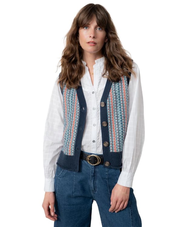 Women's Lily & Me Gwyneth Fair Isle Knitted Tank Top - Teal