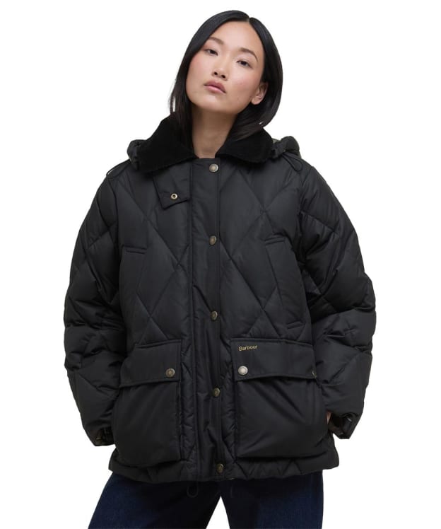 Women's Barbour Yasmin Down Puffer Jacket - Black