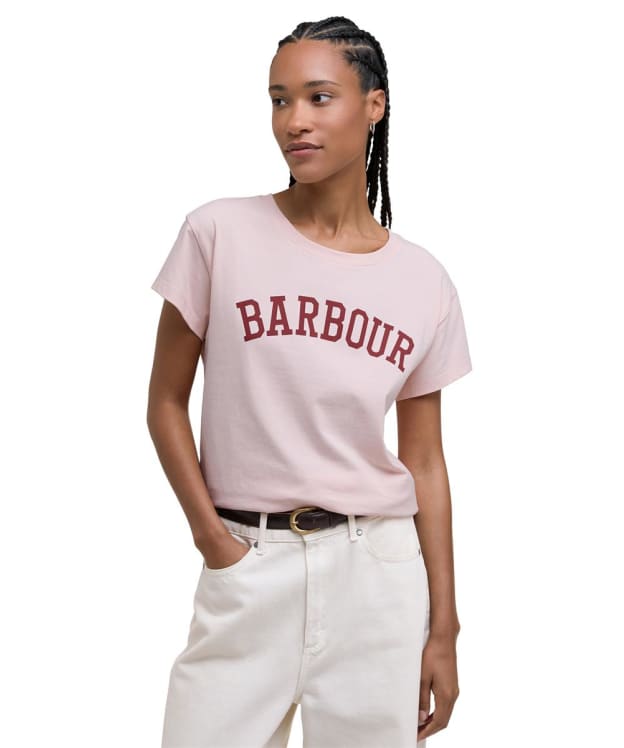 Women's Barbour Northumberland Classic T-Shirt - Pink Blush