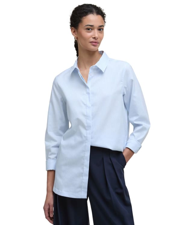 Women's Barbour Claydon Shirt - Ice Blue Stripe