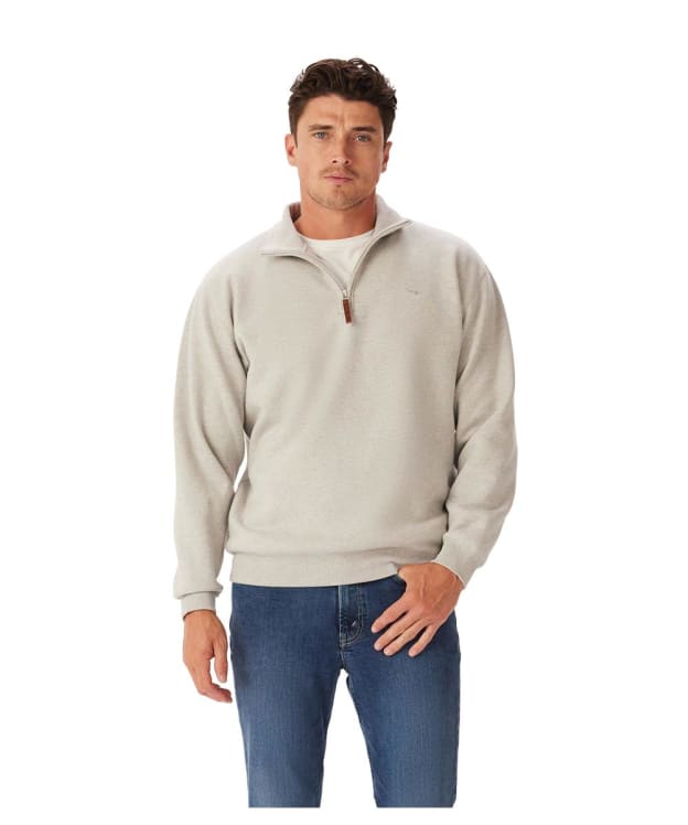 Men's R.M. Williams Mulyungarie Quarter Zip Sweatshirt - Grey Marl