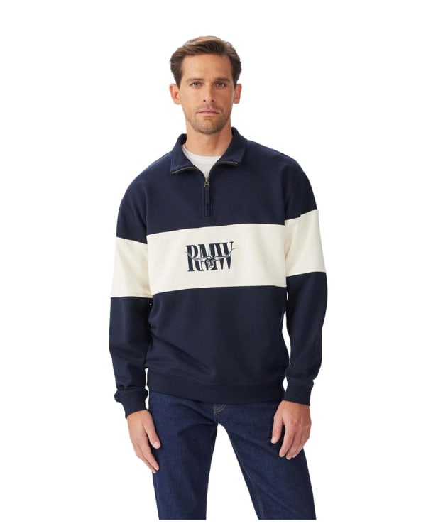 Men's R.M. Williams Heritage Quarter Zip Sweatshirt - Navy