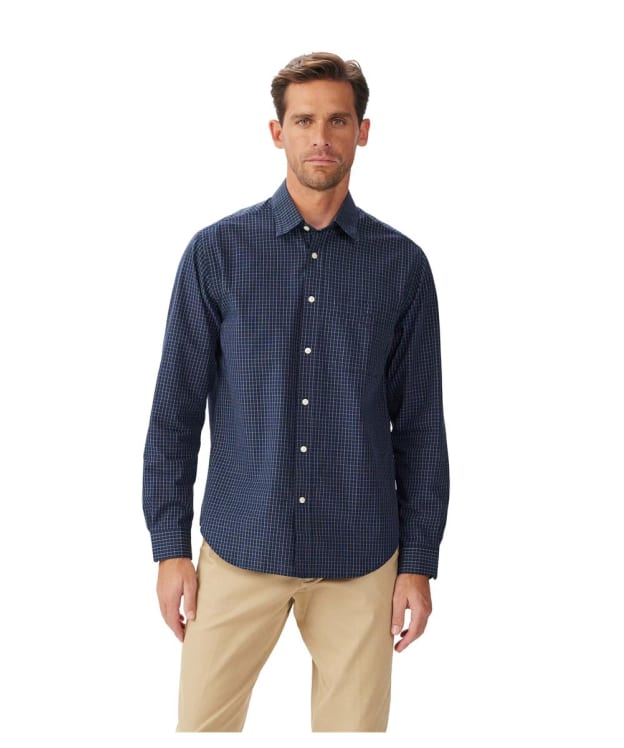Men's R.M. Williams Kimberley Regular Poplin Shirt - Navy White