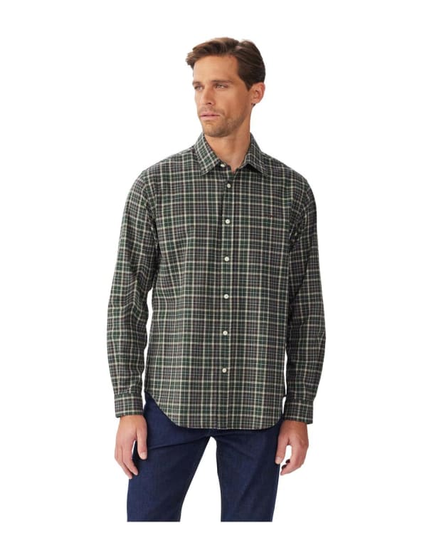 Men's R.M. Williams Lincoln Regular Oxford Shirt - Pine / Cream / Red