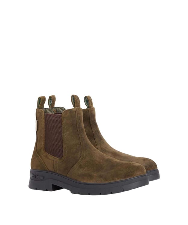 Men's Barbour Turnbull Chelsea Boots - Oiled Olive Suede