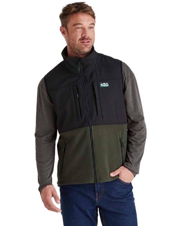 Men's Ridgeline Hybrid Fleece Vest - Deep Forest / Black