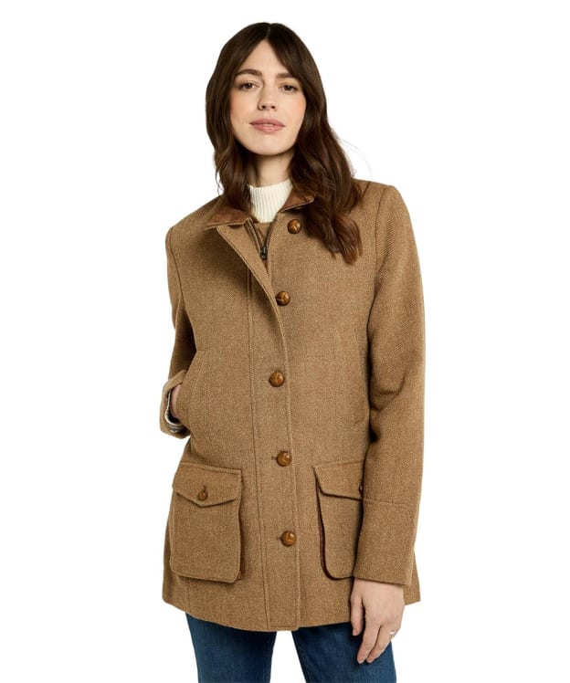 Women’s Dubarry Willow Tweed Utility Jacket - Camel Twill