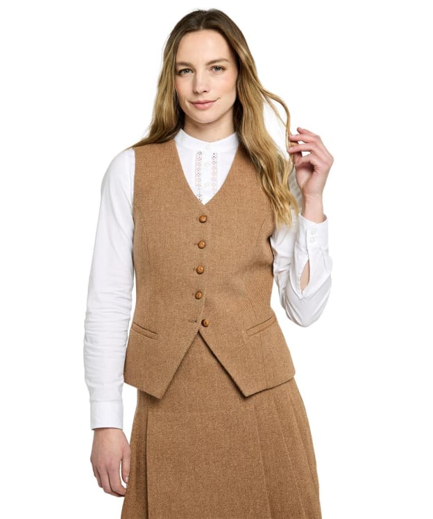 Women’s Dubarry Robinswood Tweed Waistcoat - Camel Twill