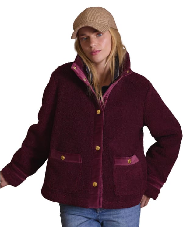 Women's Joules Fleur Fleece Jacket - Red