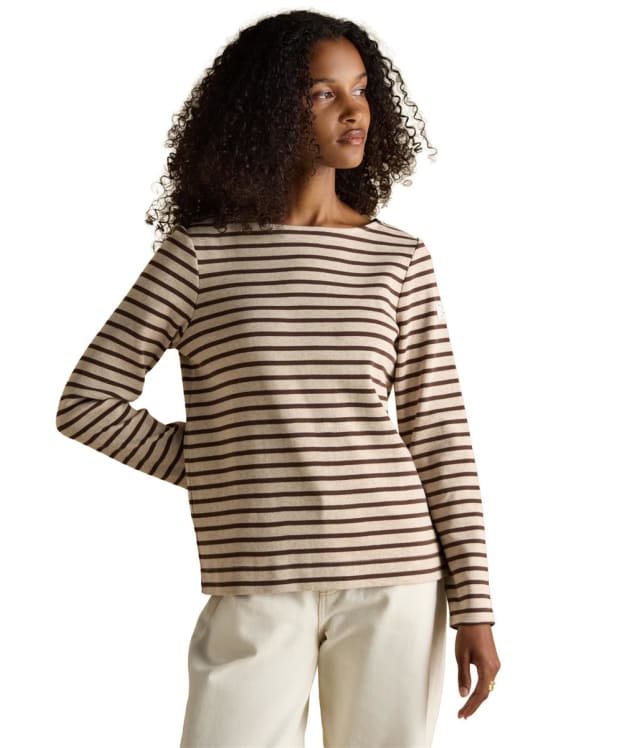 Women's Joules Harbour Top - Neutral Stripe