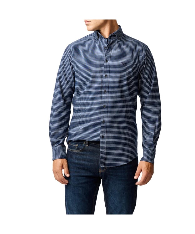 Men’s Rodd & Gunn Check Oxford 5 Long Sleeve Shirt - Midnight