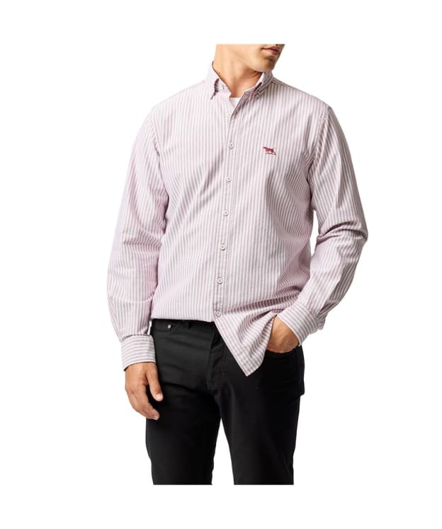 Men’s Rodd & Gunn Oxford Stripe 4 Long Sleeve Shirt - Poppy