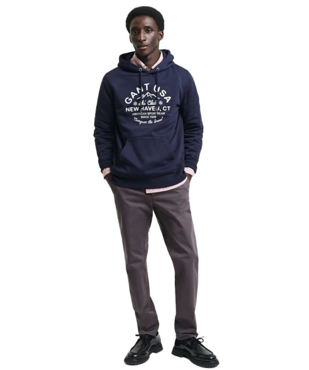 Men's GANT Slim Fit Twill Chinos - Anthracite