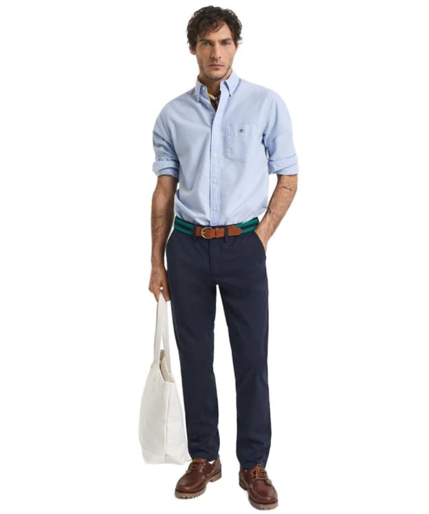 Men's GANT Slim Fit Twill Chinos - Marine