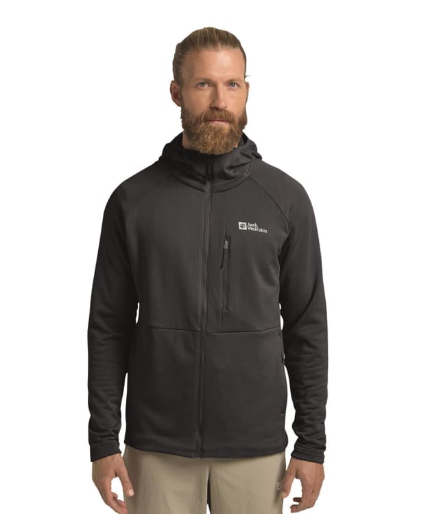 Men's Jack Wolfskin Kolbenberg Hooded Full Zip Fleece - Phantom