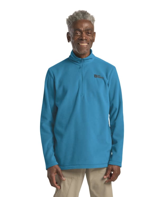 Men's Jack Wolfskin Taunus Half Zip Fleece Pullover - Aurora Blue