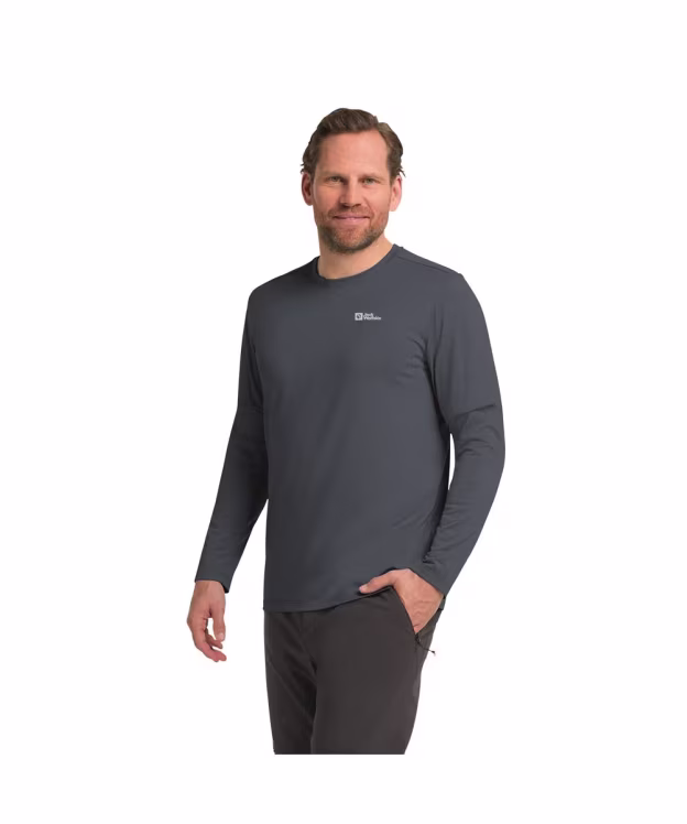 Men's Jack Wolfskin Sky Thermal Long Sleeve Base Layer - Midnight Sky