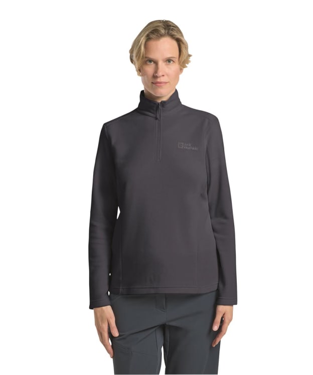Women's Jack Wolfskin Taunus Half Zip Fleece Jumper - Graphite