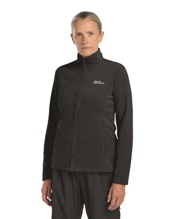 Women's Jack Wolfskin Taunus Full Zip Fleece Jacket - Black