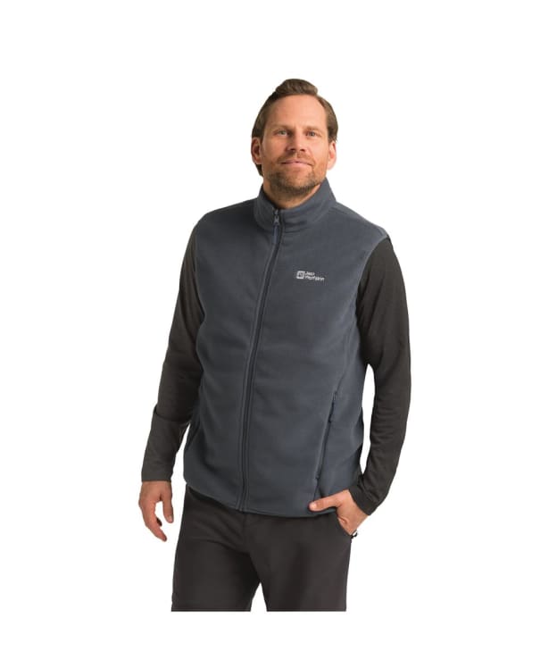 Men's Jack Wolfskin Waldsteig Fleece Vest Gilet - Midnight Sky