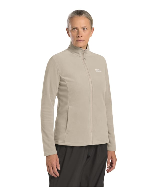Women's Jack Wolfskin Taunus Full Zip Fleece Jacket - Pale Sand